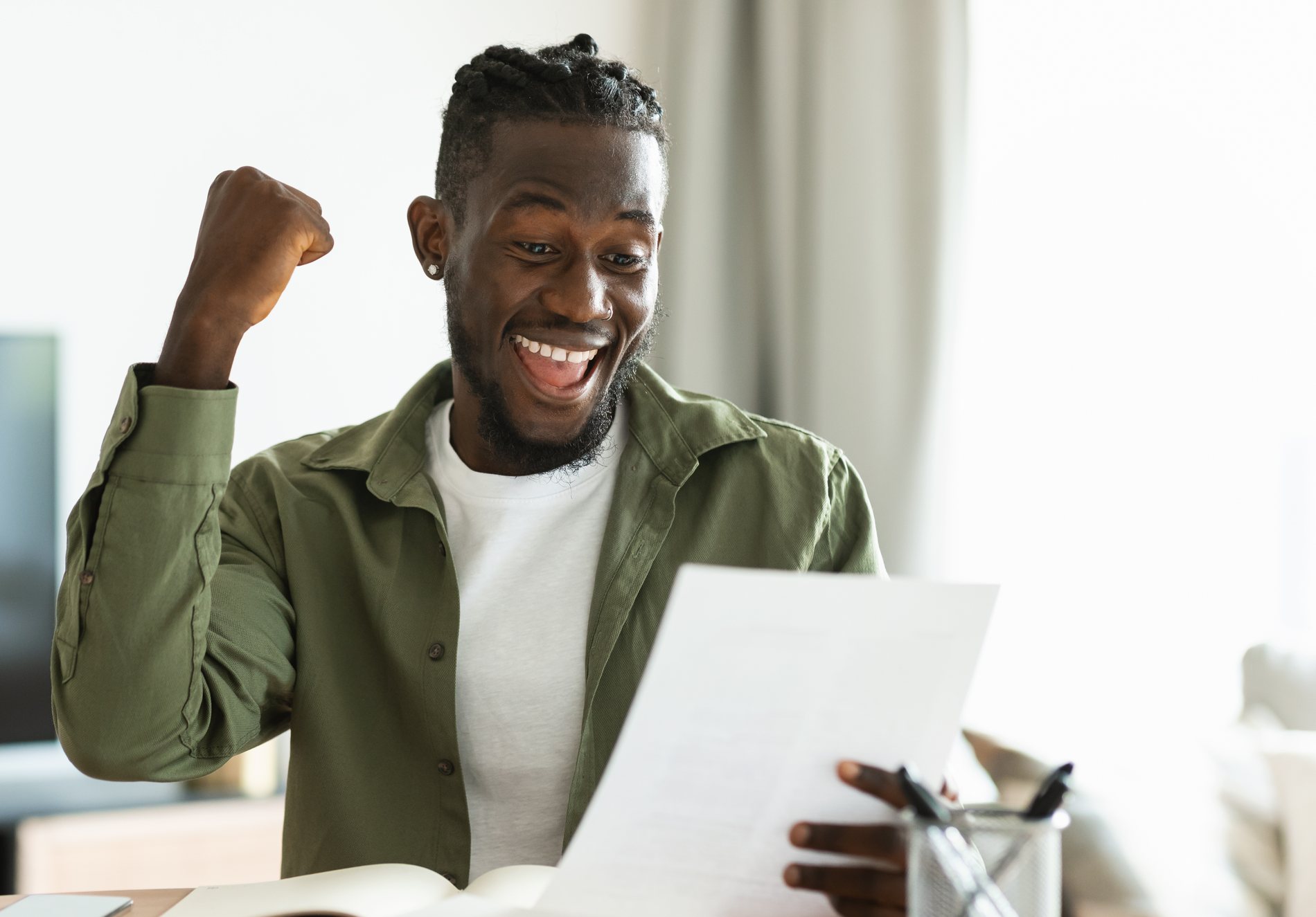 A commission earner celebrating a good SARS assessment after her return was filed